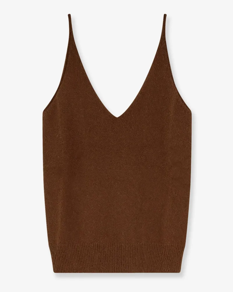 Mes Demoiselles Fluff wool blend top -  - gender_Woman Brown