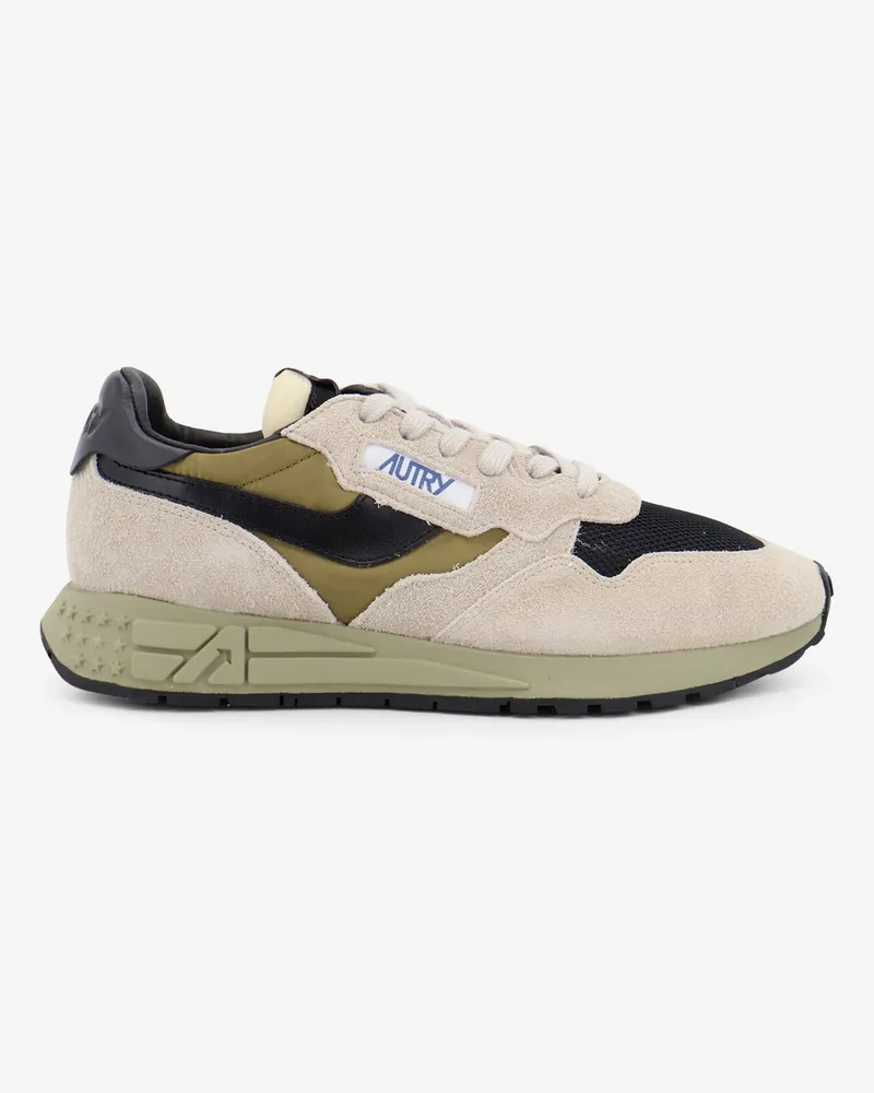 AUTRY Reelwind Low mesh and suede sneakers with iconic side logo -  - gender_Man Green