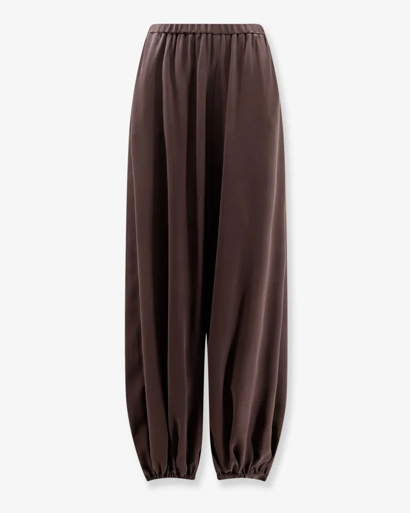 ALYSI Baloon silk trousers -  - gender_Woman Brown