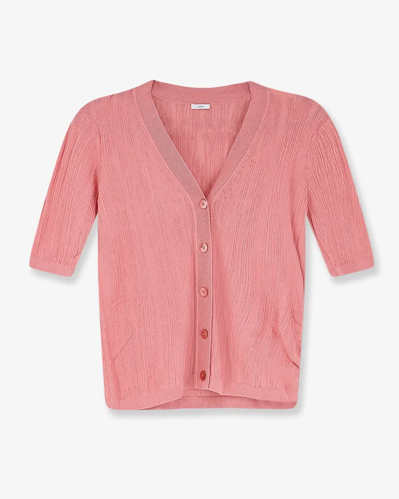 Joseph Silk and cotton cardigan with crinkled effect -  - gender_Woman Pink