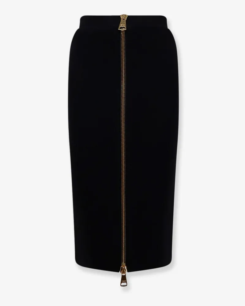 Elisabetta Franchi Viscose and nylon skirt with zip -  - gender_Woman Black