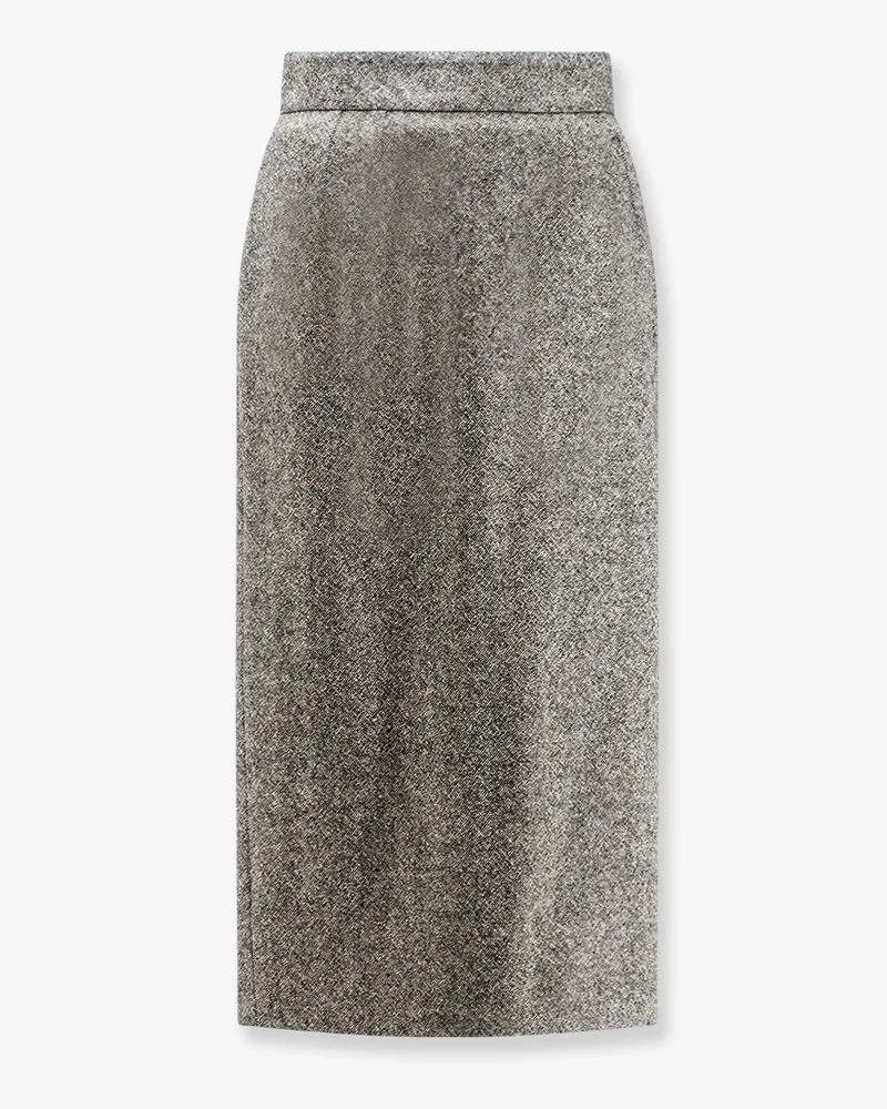 Dolce & Gabbana Virgin wool midi pencil skirt -  - gender_Woman Grey