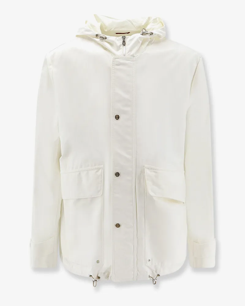 Brunello Cucinelli Cotton and nylon blend jacket -  - gender_Man White