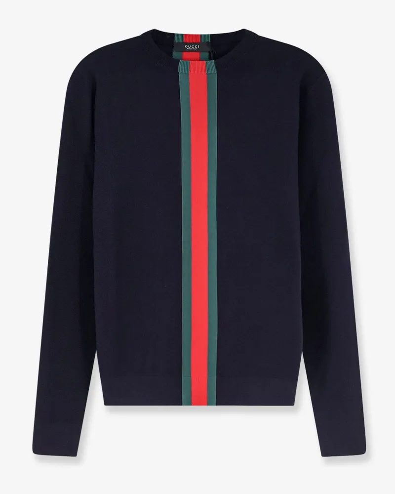Gucci Cotton sweater with Nastro Web inlay -  - gender_Man Black