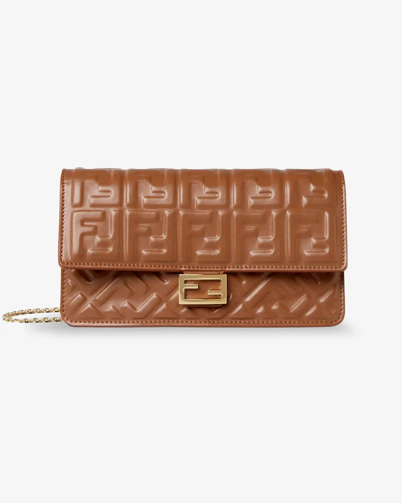 Fendi Leather Wallet on Chain Baguette -  - gender_Woman Brown