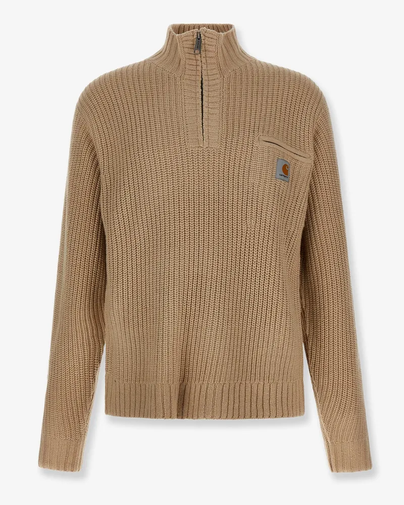 Carhartt WIP Detroit Half Zip acryilic blend sweater -  - gender_Man Beige