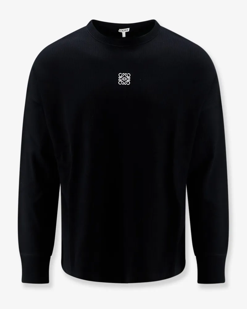 Loewe Ribbed cotton t-shirt -  - gender_Man Black