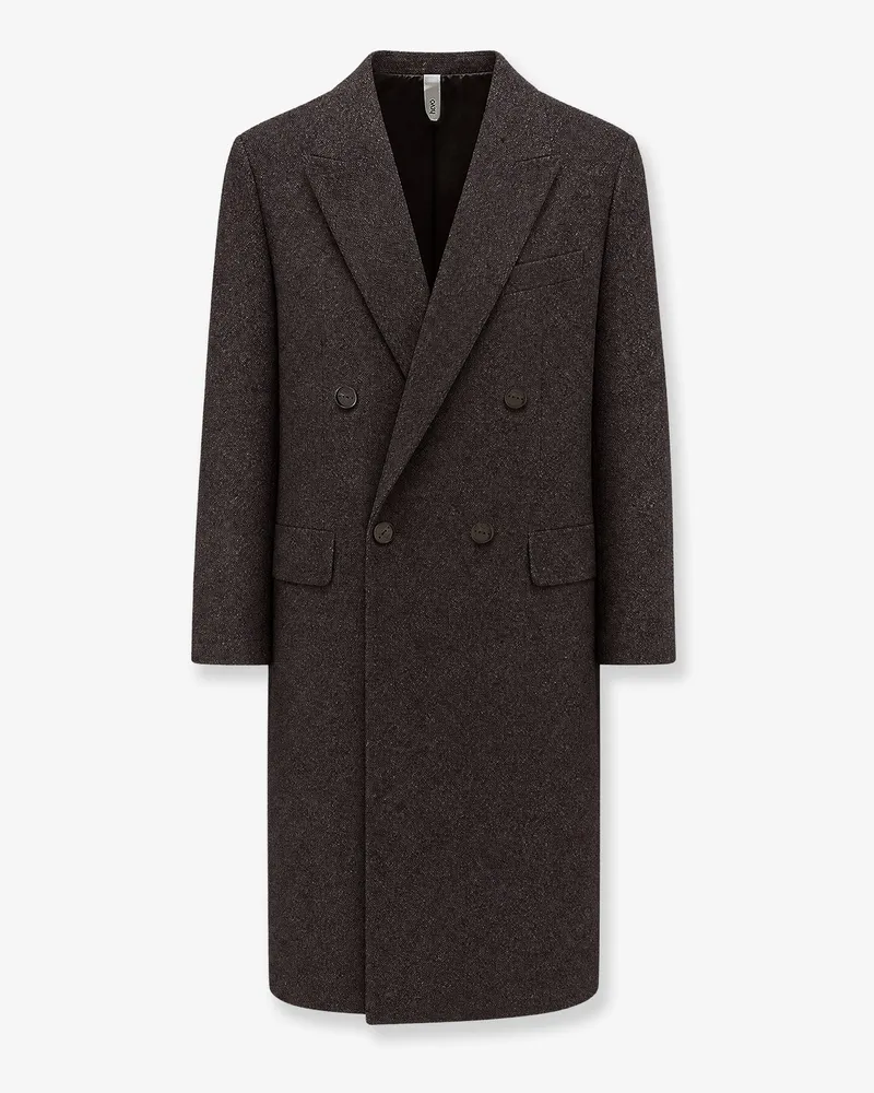 Hevò Martina Franca wool blend coat -  - gender_Man Black