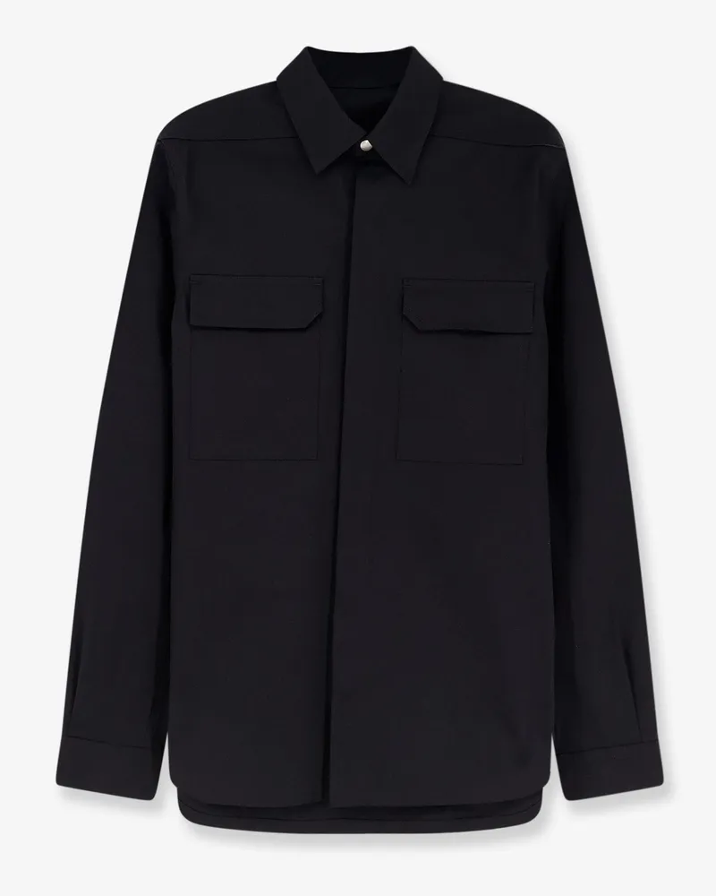 Rick Owens Overshirt certified cotton shirt -  - gender_Man Black