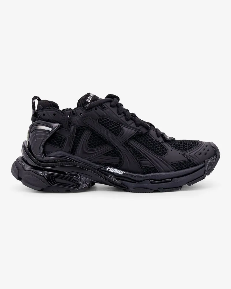 Balenciaga Runner mesh and leather sneakers -  - gender_Man Black
