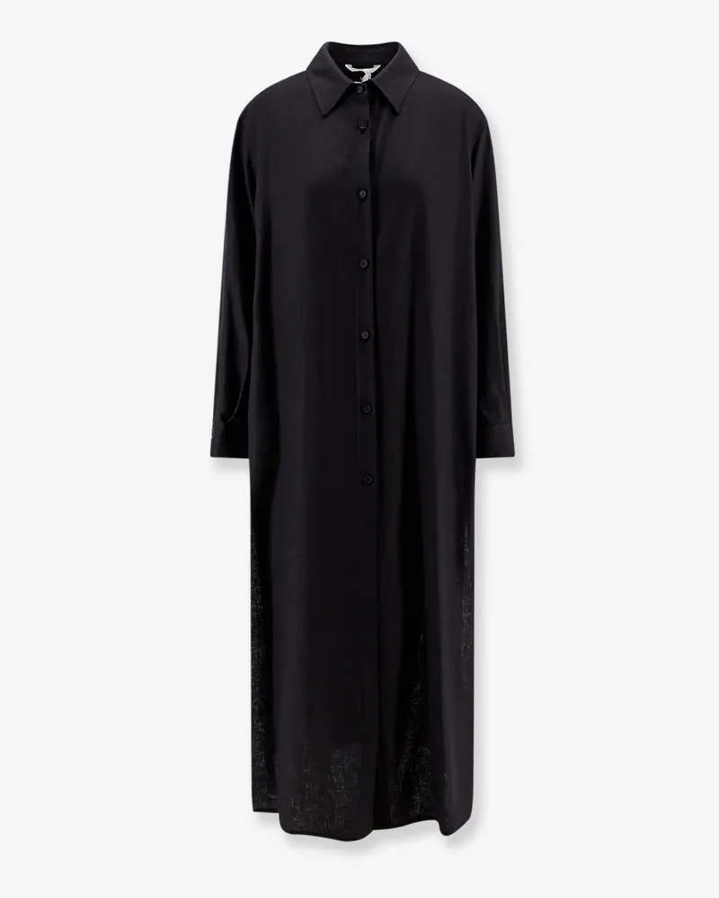 Hevò Arigliano viscose and linen chemisier dress -  - gender_Woman Black