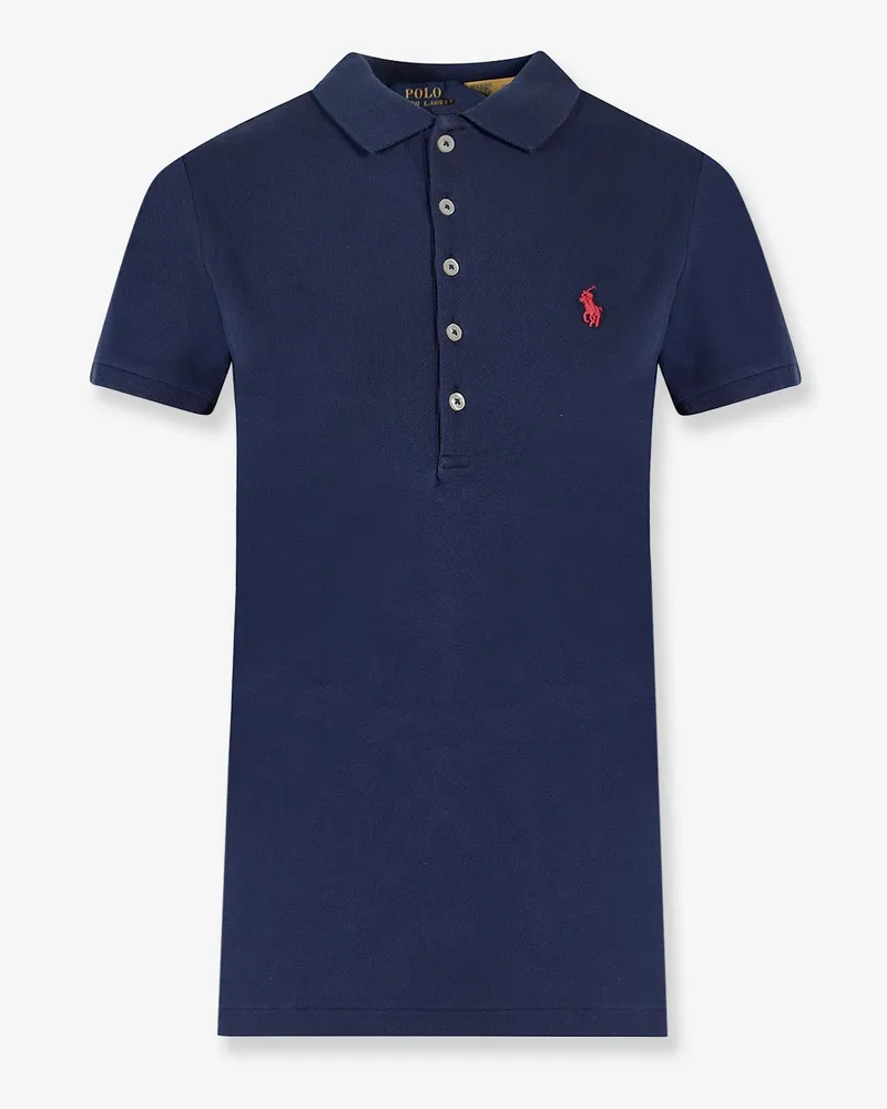 Ralph Lauren Cotton blend polo shirt with embroidered logo -  - gender_Woman Blue
