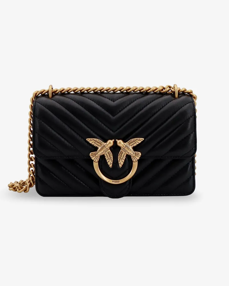 Pinko Love One Mini matelassé leather shoulder bag -  - gender_Woman Black