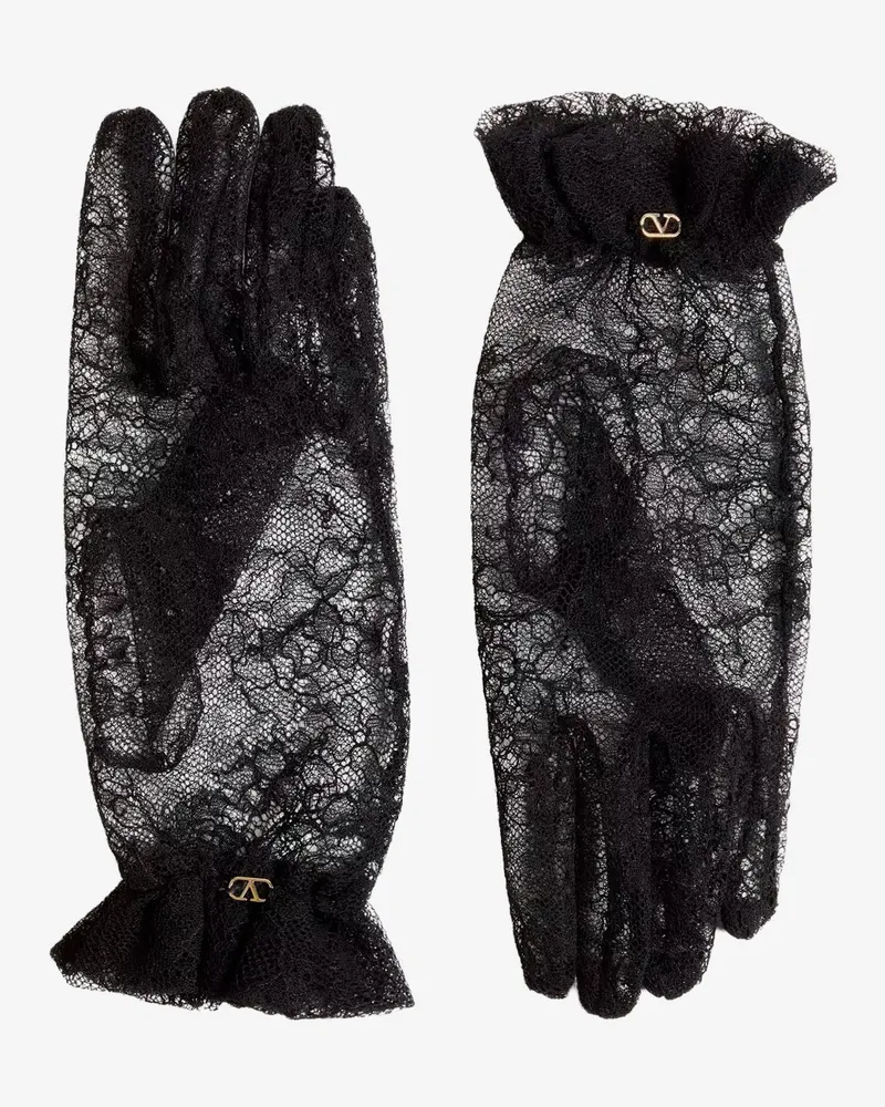 Valentino Garavani Lace gloves -  - gender_Woman Black