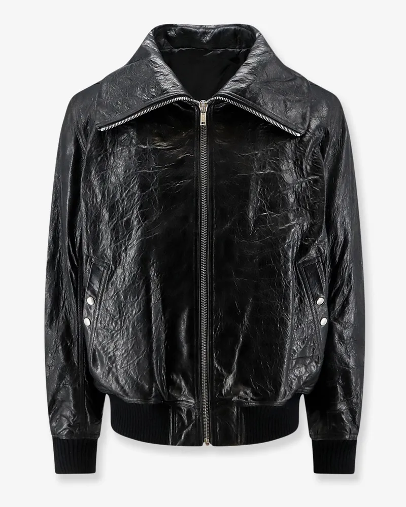 Rick Owens Dracuflight leather jacket -  - gender_Man Black