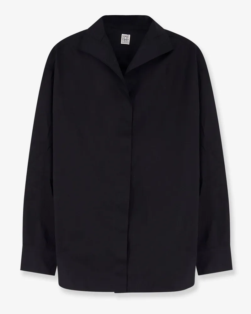 Totême Oversized cotton shirt -  - gender_Woman Black