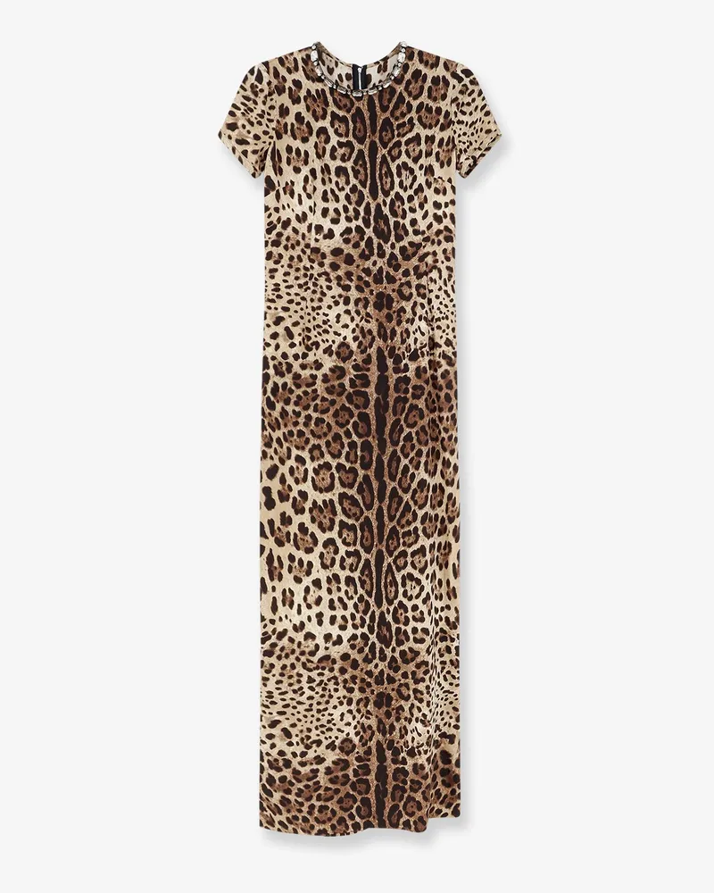 Dolce & Gabbana Silk dress with animal print -  - gender_Woman Animal