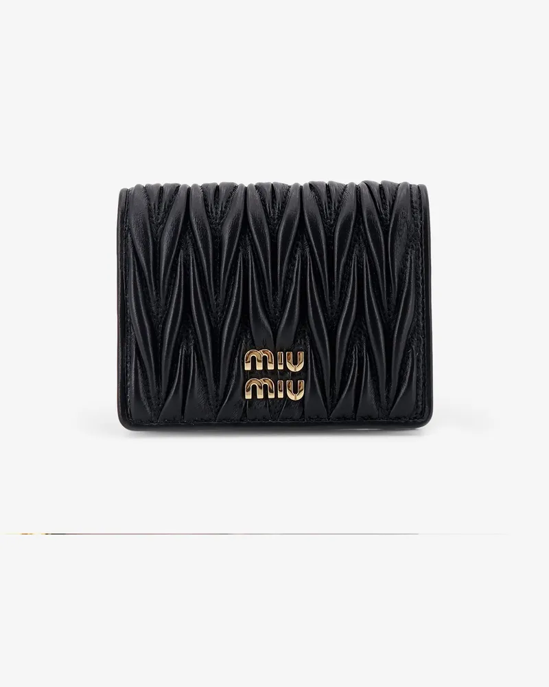 Miu Miu Quilted leather wallet -  - gender_Woman Black