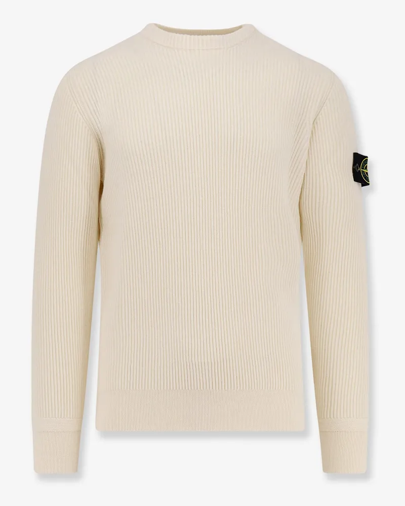 Stone Island Certified virgin wool sweater -  - gender_Man White