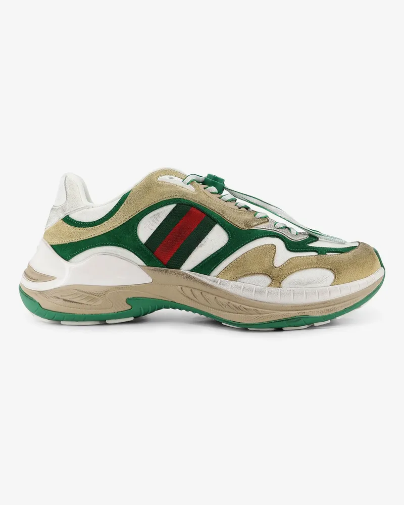 Gucci Suede sneakers with side Web detail -  - gender_Man Beige