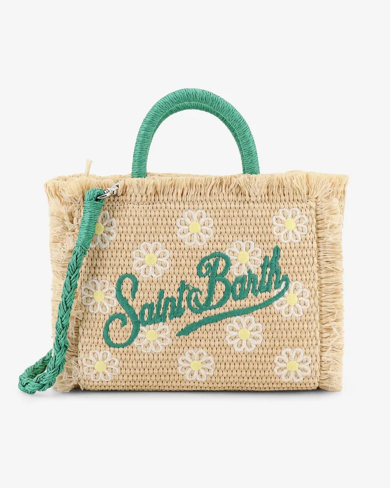 MC2 Saint Barth Vanity Mini Straw handbag with all-over embroidery -  - gender_Woman Beige