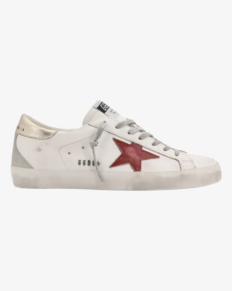 Golden Goose Leather sneakers with back laminated patch -  - gender_Man White