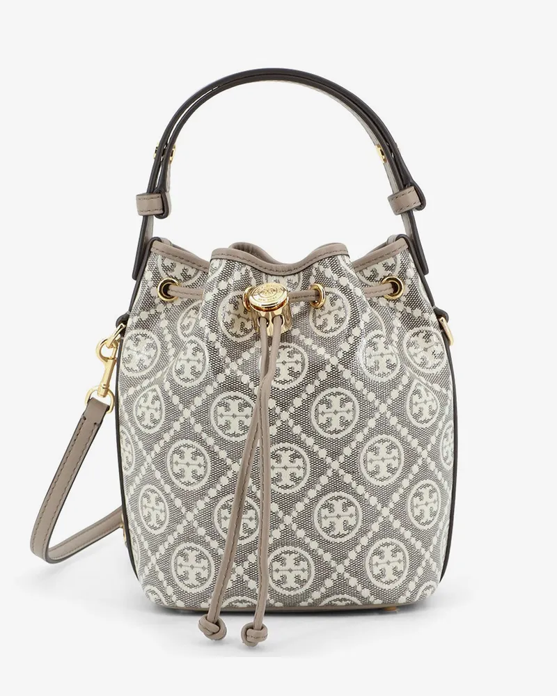 Tory Burch T Monogram coated canvas bucket bag -  - gender_Woman Grey