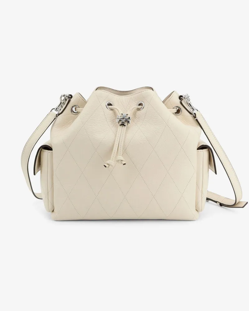 Tory Burch Charlie quilted leather shoulder bag -  - gender_Woman White