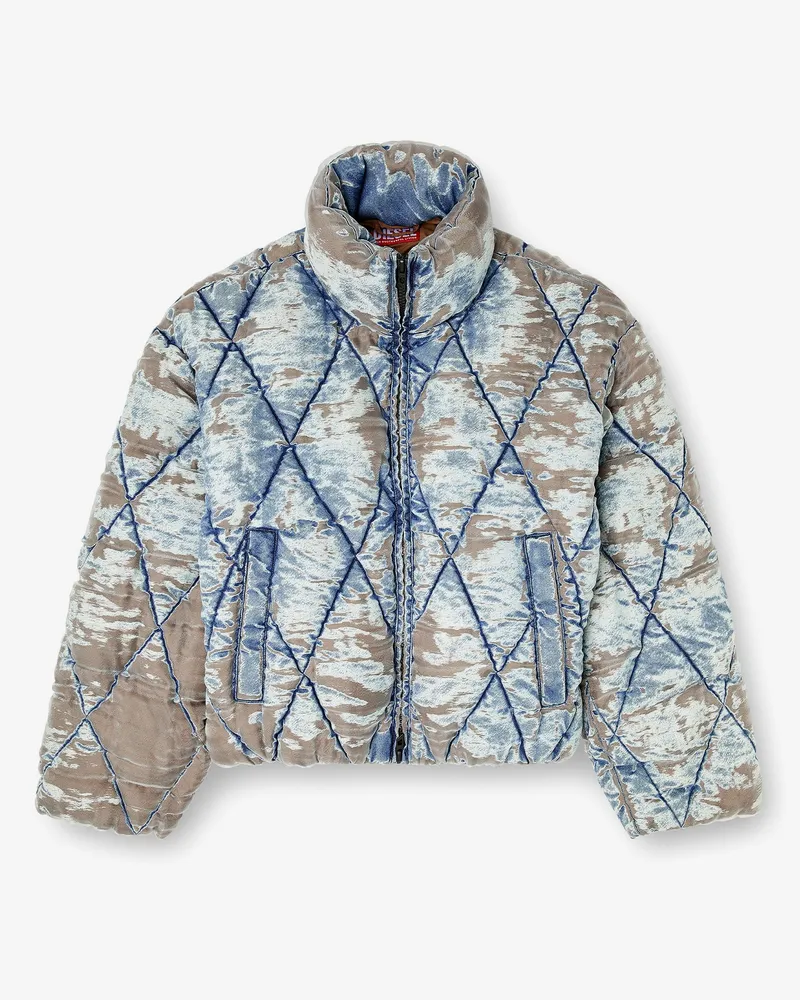 Diesel W-Kons down jacket with distressed effect -  - gender_Man Blue