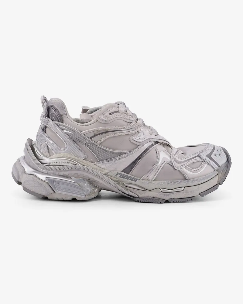 Balenciaga Runner 2 nylon low-top sneakers with leather inserts -  - gender_Woman Grey
