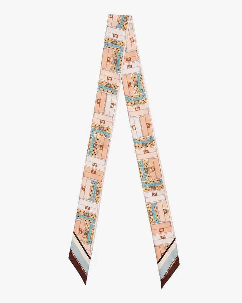 Fendi Wrappy multicolor silk bandeau -  - gender_Woman Blue