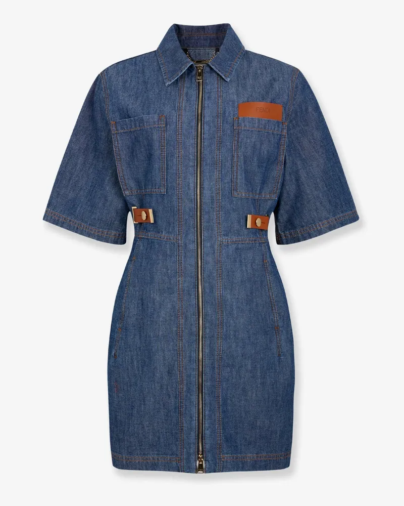 Fendi Chambray Denim Chemisier Dress -  - gender_Woman Blue
