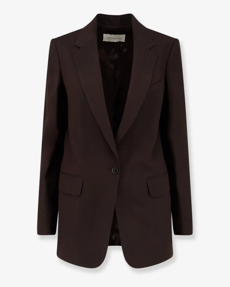 Dries van Noten Voles striped viscose blazer -  - gender_Woman Brown
