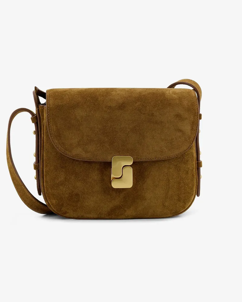 Soeur Bellissima Mini suede crossbody bag -  - gender_Woman Brown