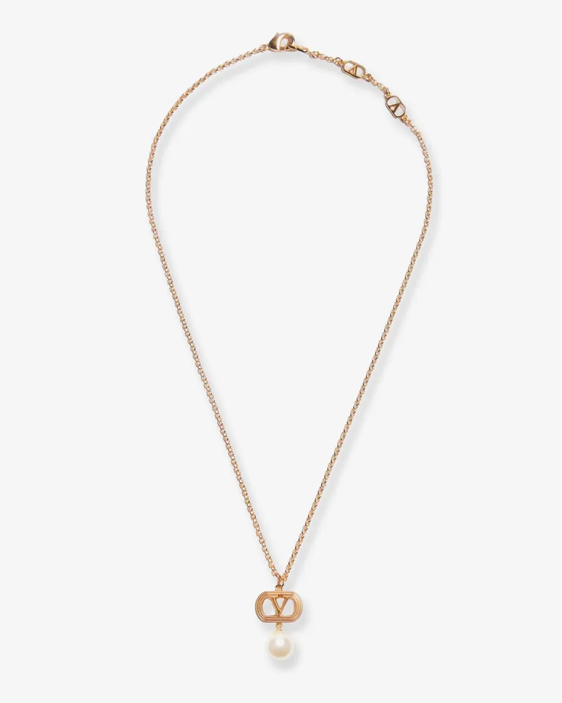 Valentino Garavani Ovalette metal necklace -  - gender_Woman Gold