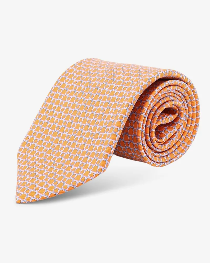Ferragamo Carato silk tie -  - gender_Man Orange