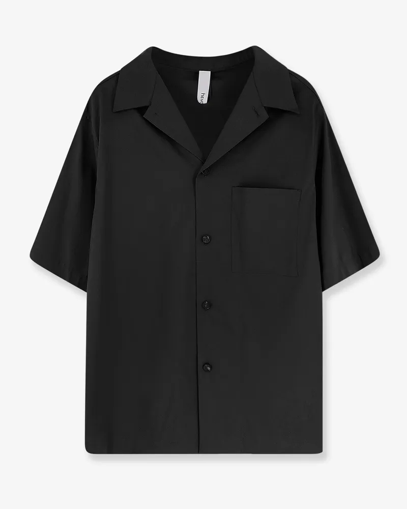 Hevò Linen and viscose blend shirt -  - gender_Man Black
