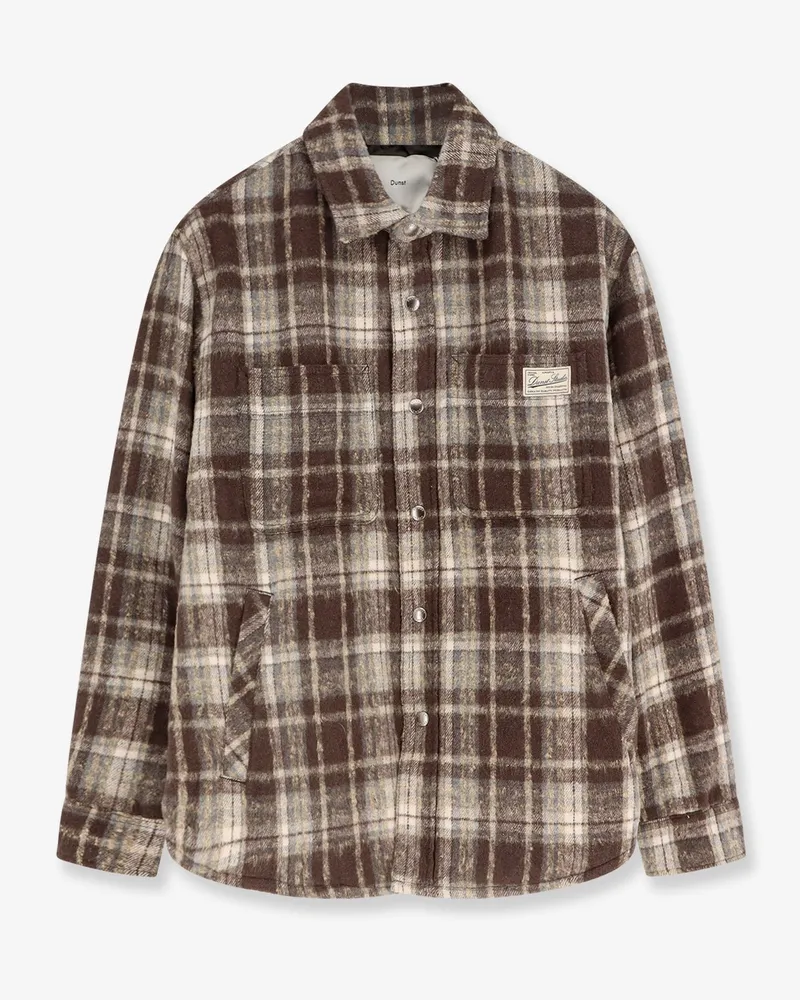 Dunst Madras pattern flannel jacket -  - gender_Unisex Brown