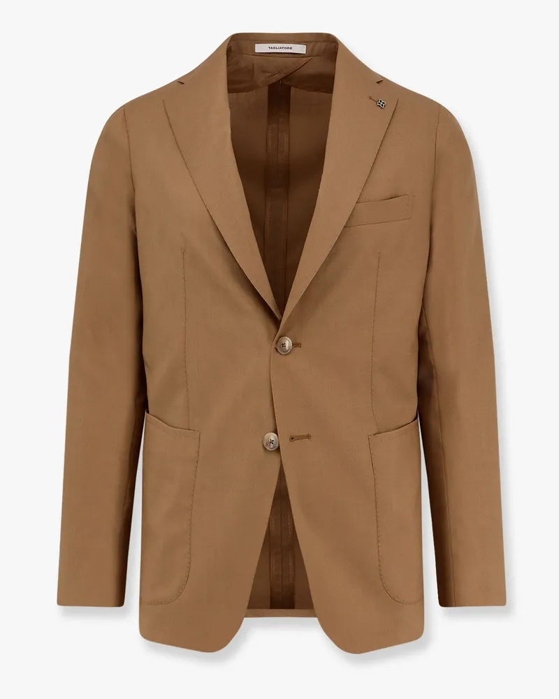Tagliatore Montecarlo virgin wool and silk blazer -  - gender_Man Beige