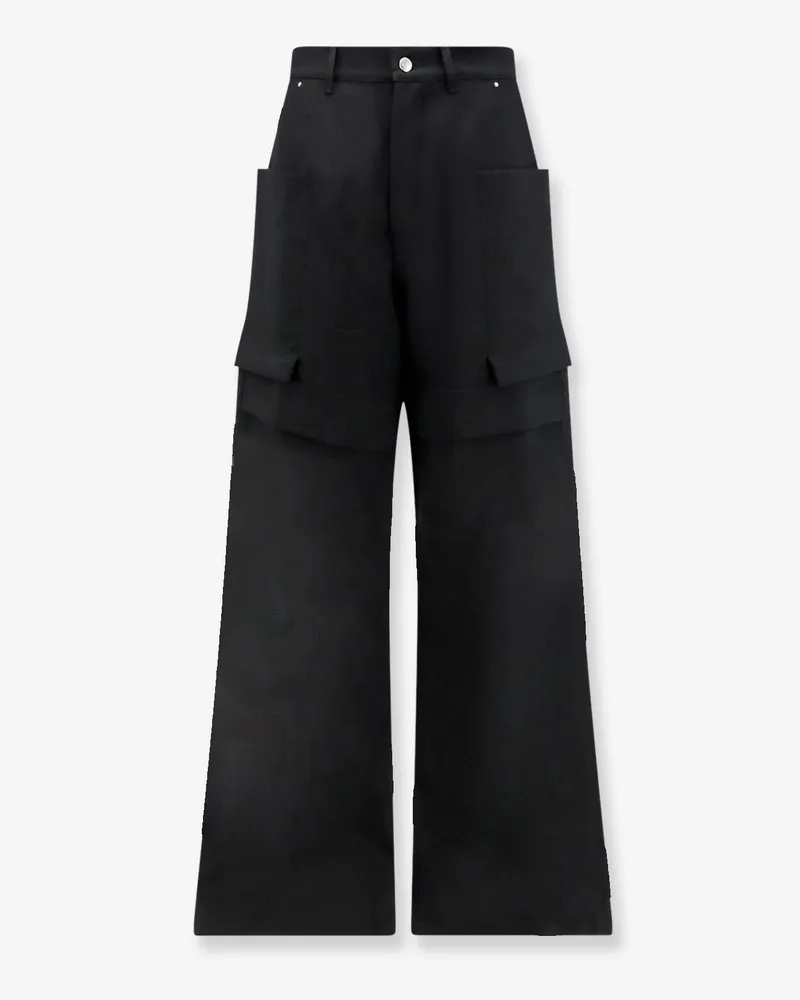 Rick Owens Stefan Cargo Virgin Wool trousers -  - gender_Man Black