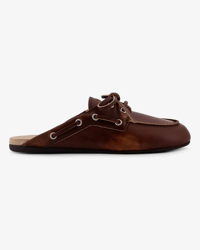 Miu Miu Délavé suede sabot -  - gender_Woman Brown