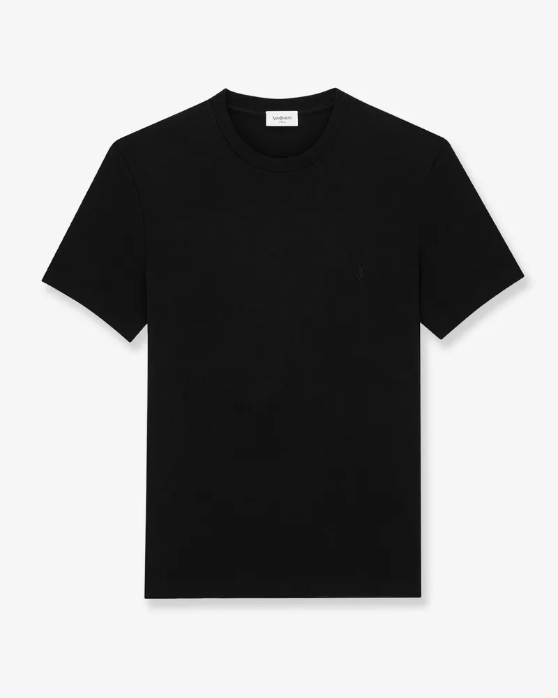 Saint Laurent Cassandre certified cotton t-shirt -  - gender_Man Black