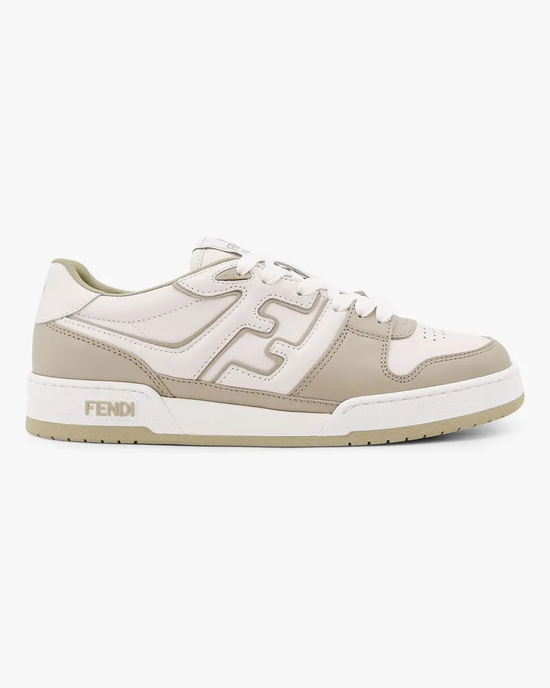 Fendi Leather sneakers with ff lateral logo -  - gender_Man Grey