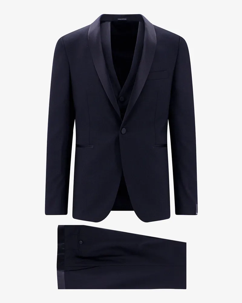 Tagliatore Virgin wool tuxedo with vest -  - gender_Man Blue