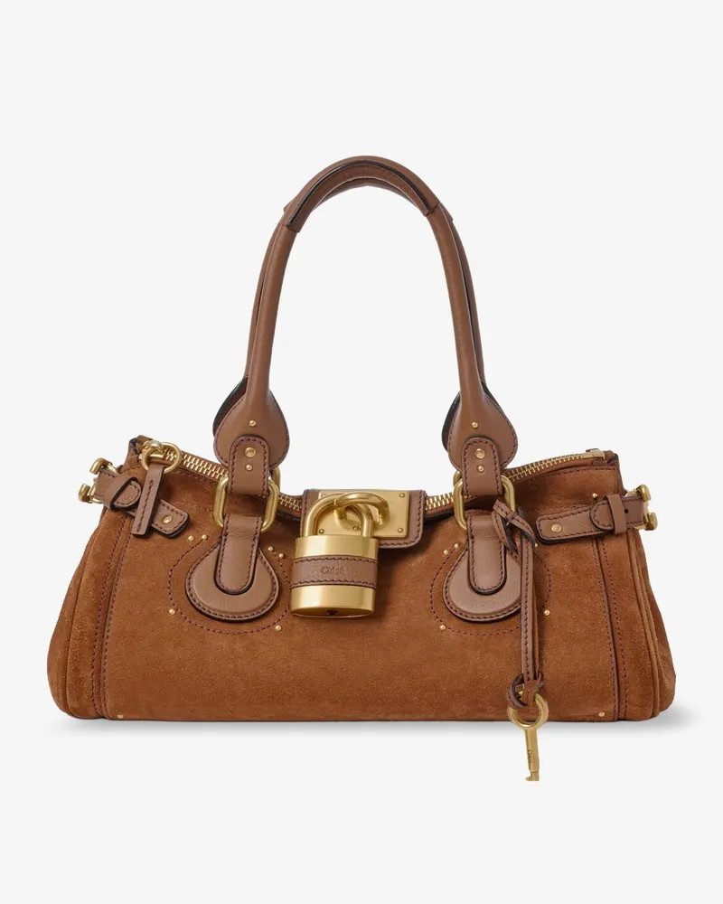 Chloé Paddington suede shoulder bag -  - gender_Woman Brown