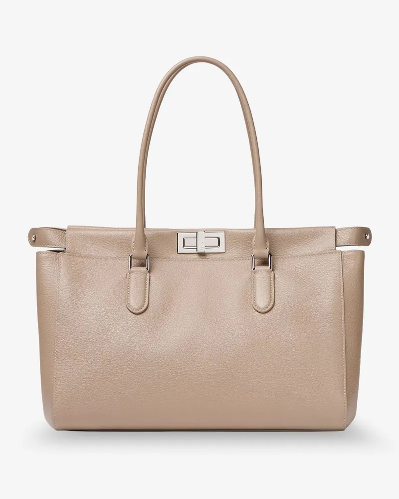 Fendi Peekaboo Tote leather shoulder bag -  - gender_Woman Beige