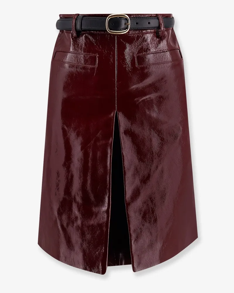 Self-Portrait Leather skirt -  - gender_Woman Red