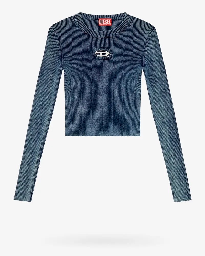 Diesel Biologic cotton top with frontal oval-d logo -  - gender_Woman Blue