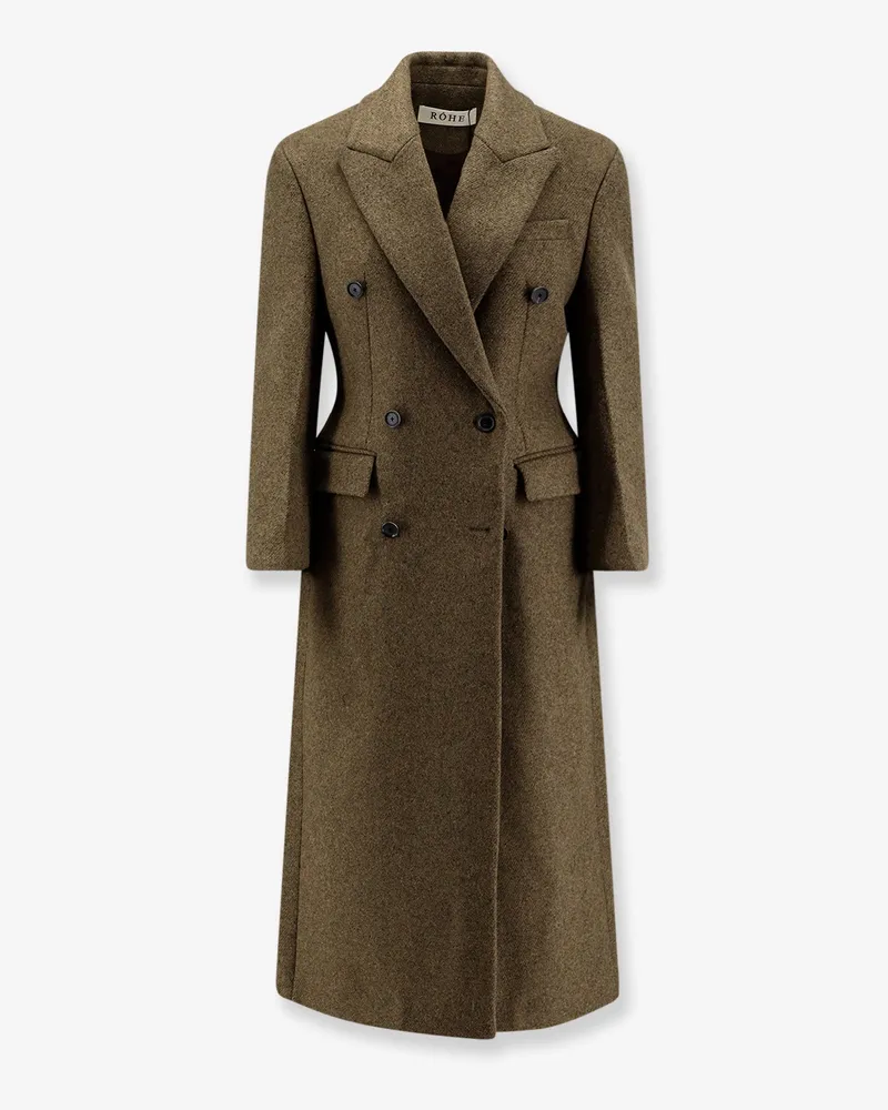 Róhe Hourglass alpaca blend coat -  - gender_Woman Green