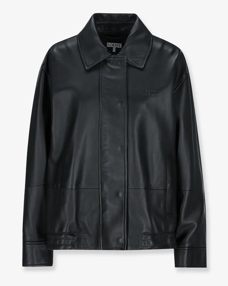 Loewe Leather jacket with drawstring -  - gender_Woman Black